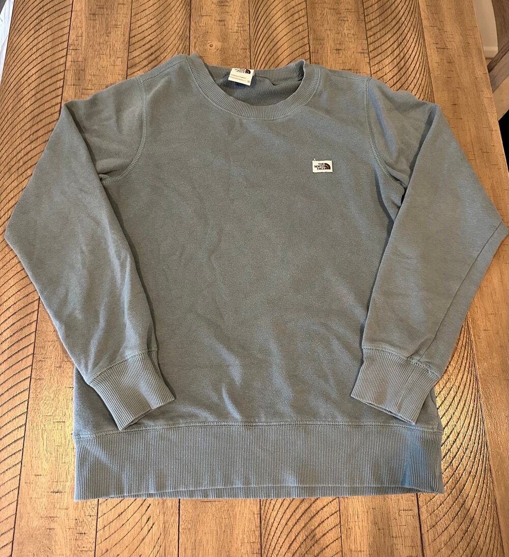 The North Face Womens XS Blue Long Sleeve Crewneck Sweatshirt Pullover Top
